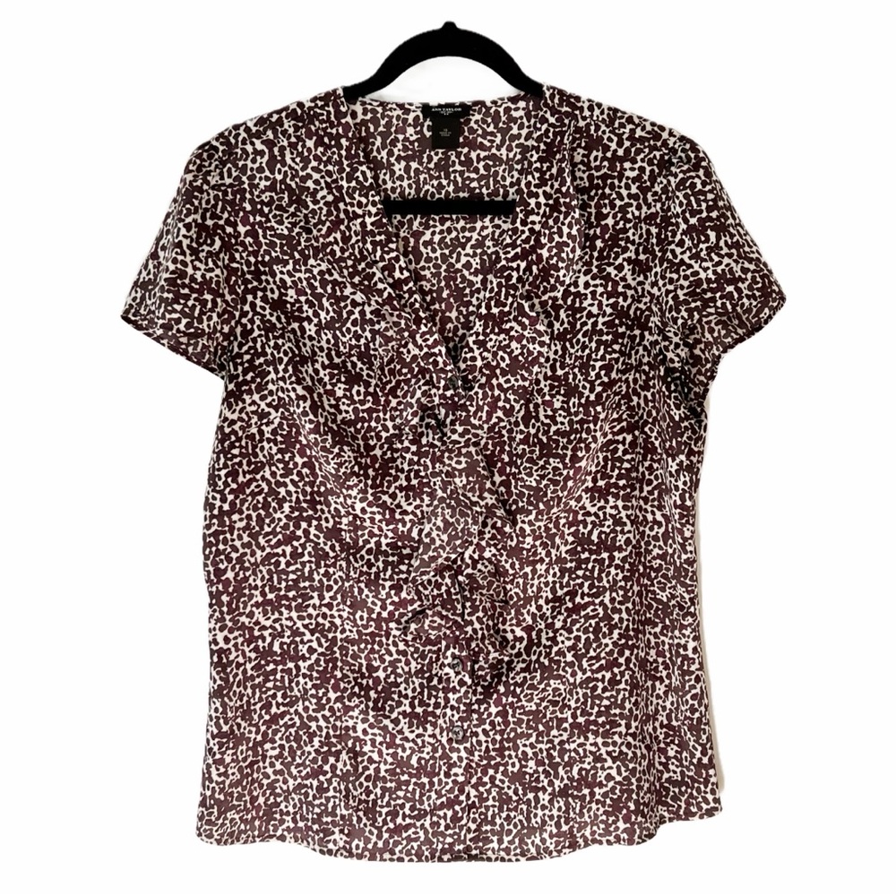 Ann Taylor Animal Print Blouse / Shirt size 10